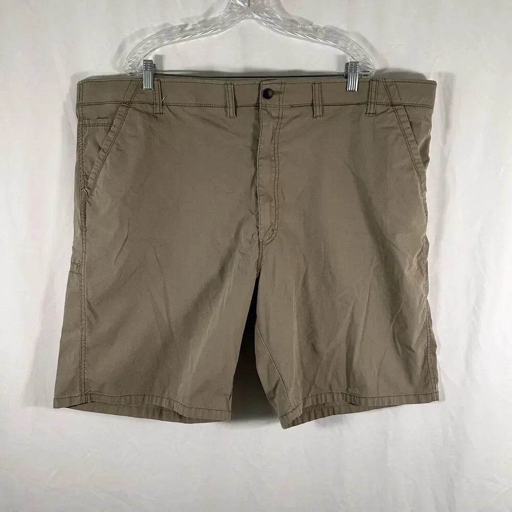 Wrangler Shorts Men's 48 Brown Pockets Cotton Blend 9.5